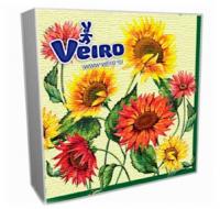 Трехслойные салфетки VEIRO (Подсолнухи)