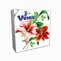 Трехслойные салфетки VEIRO (Лилия)
